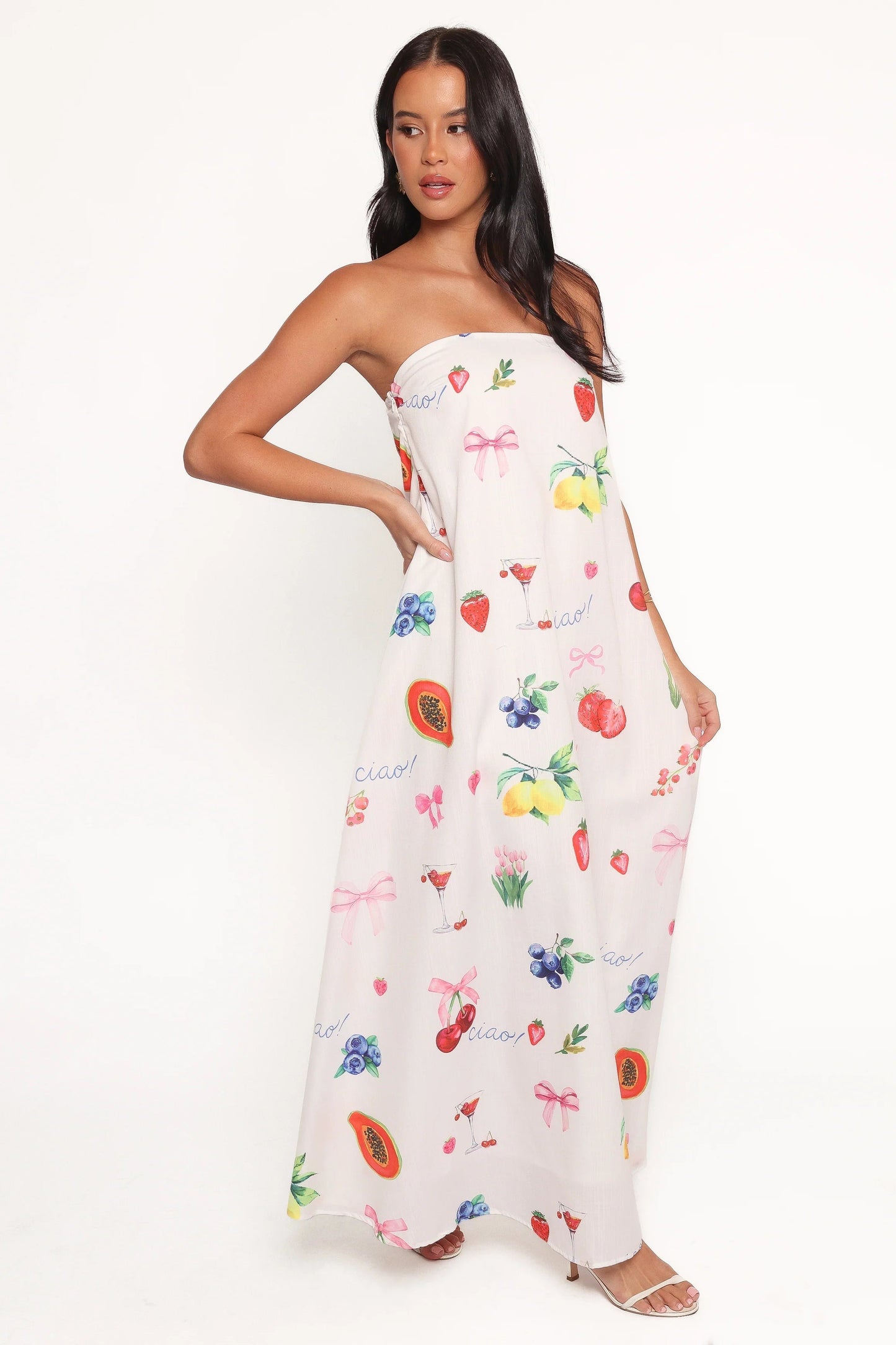Ciao Bow Strapless Maxi Dress