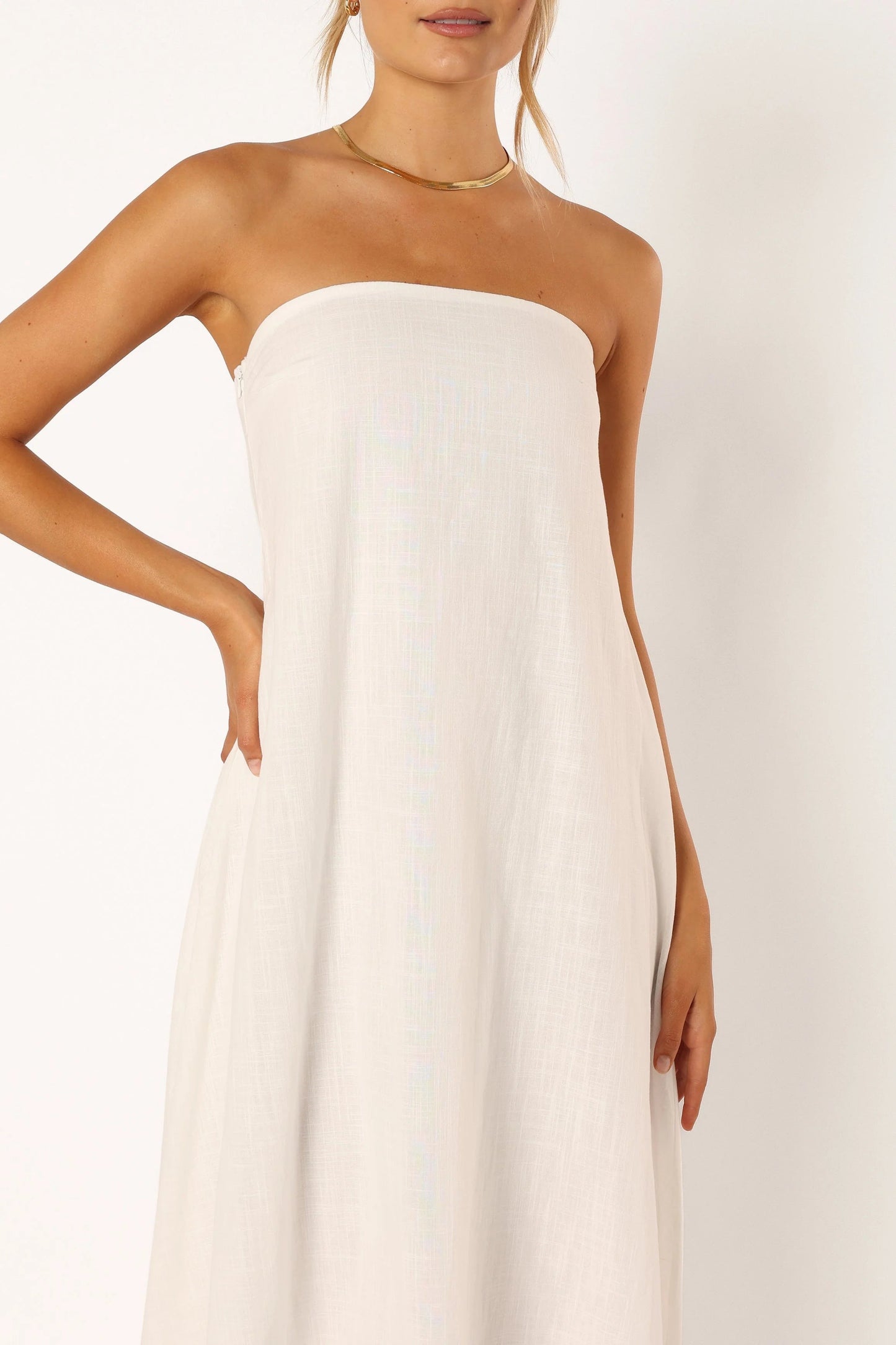 Ciao Bow Strapless Maxi Dress