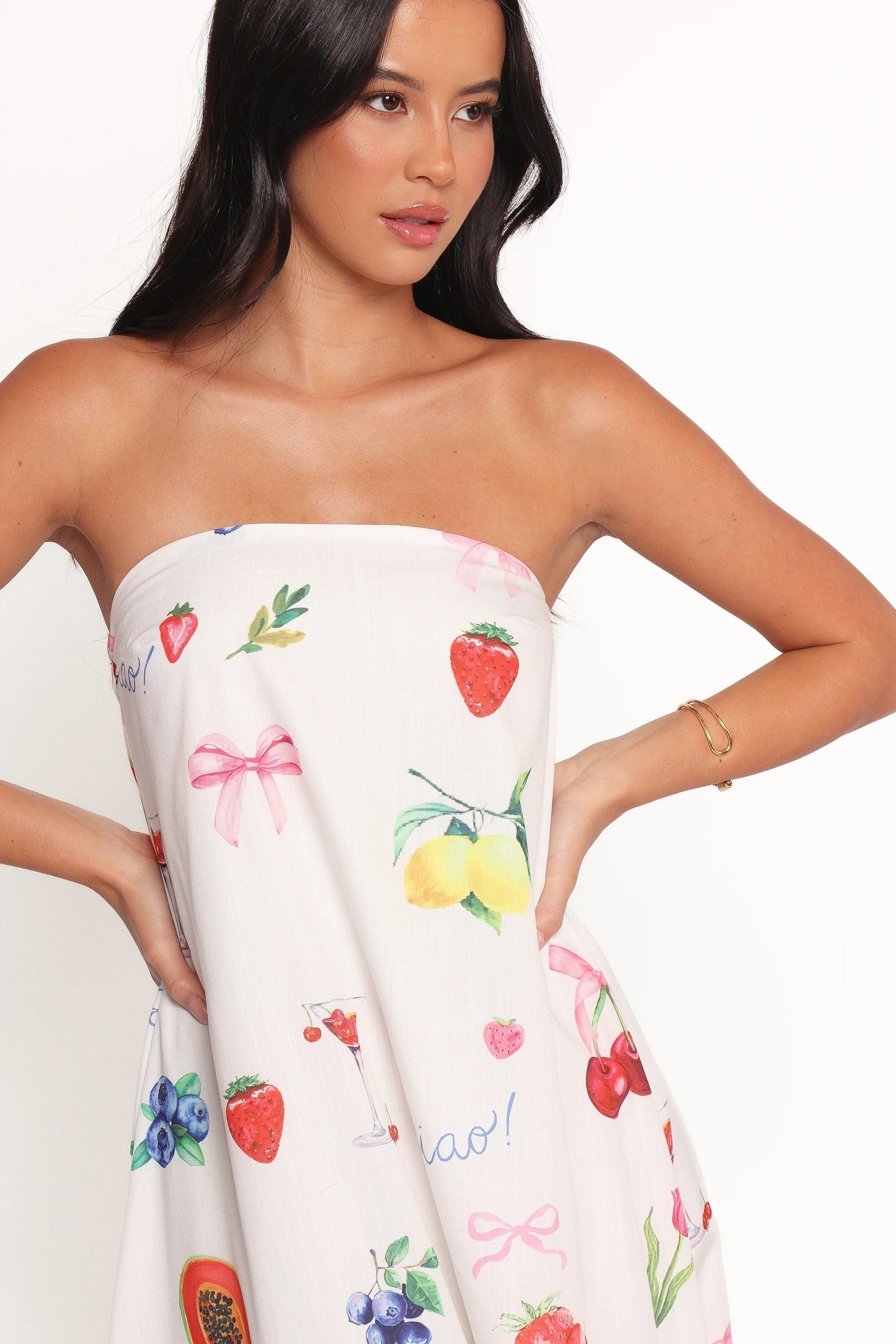 Ciao Bow Strapless Maxi Dress