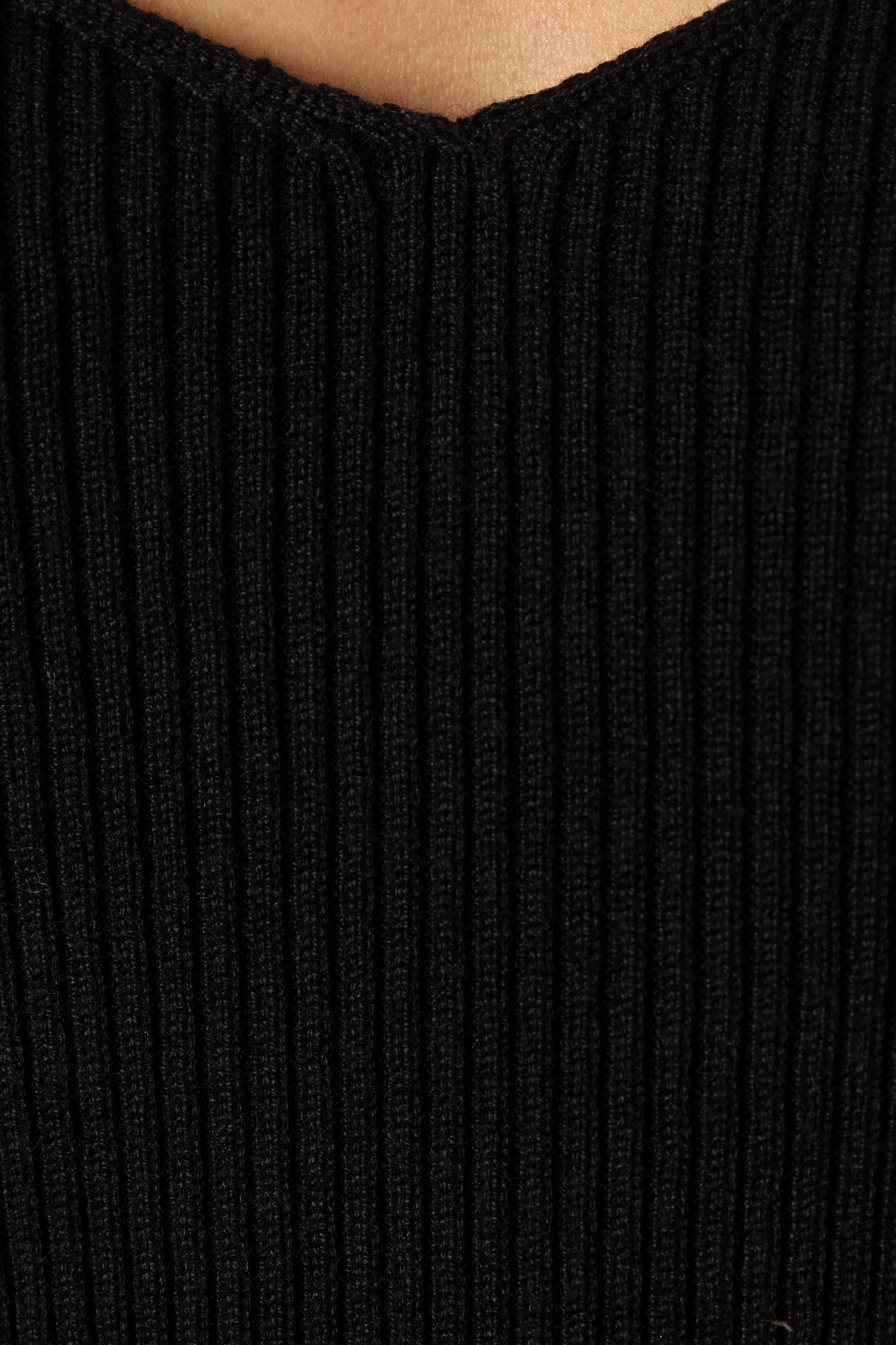 Cut-Out Ribbed Knit Top