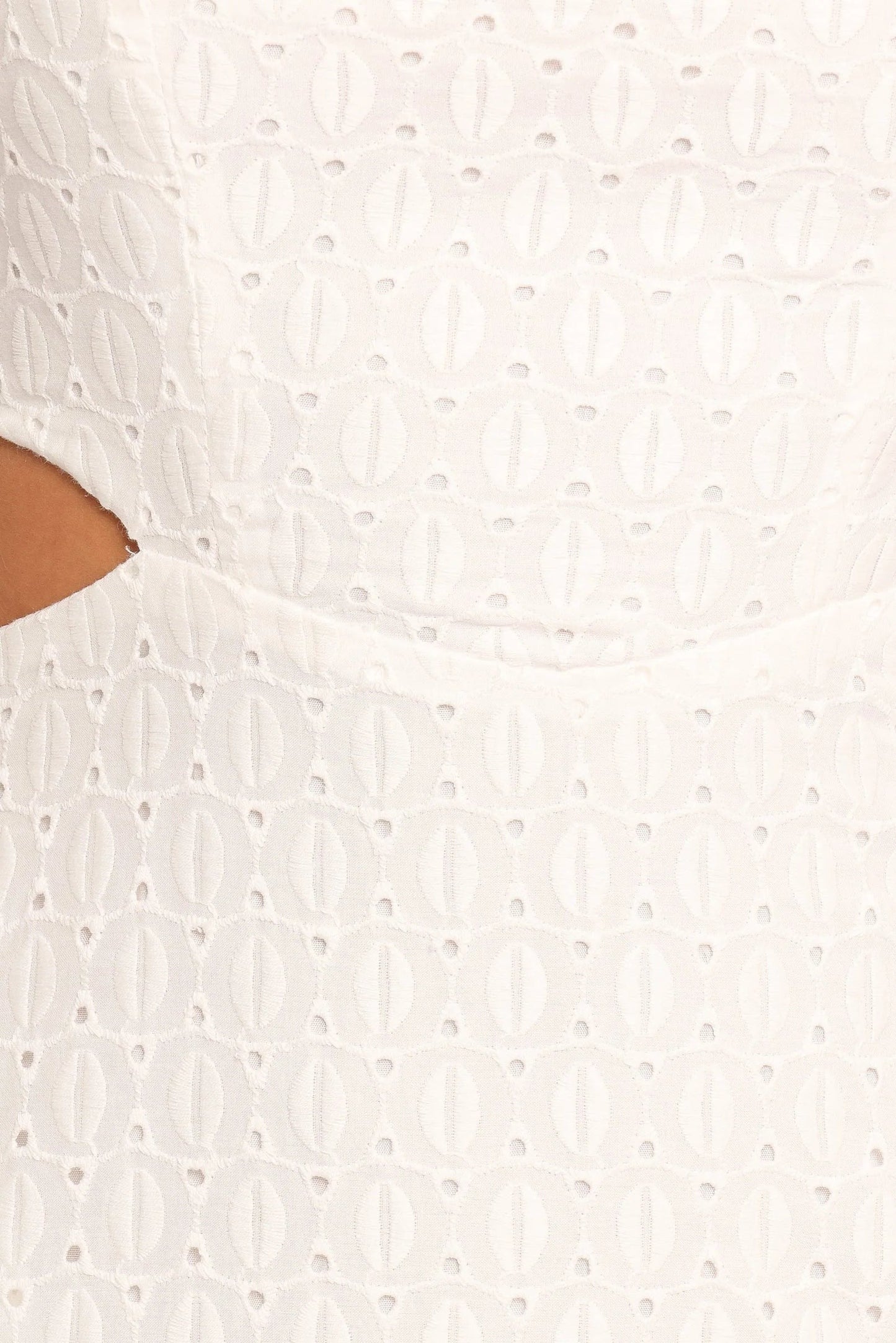 Embroidered Anglaise Strapless Midi Dress