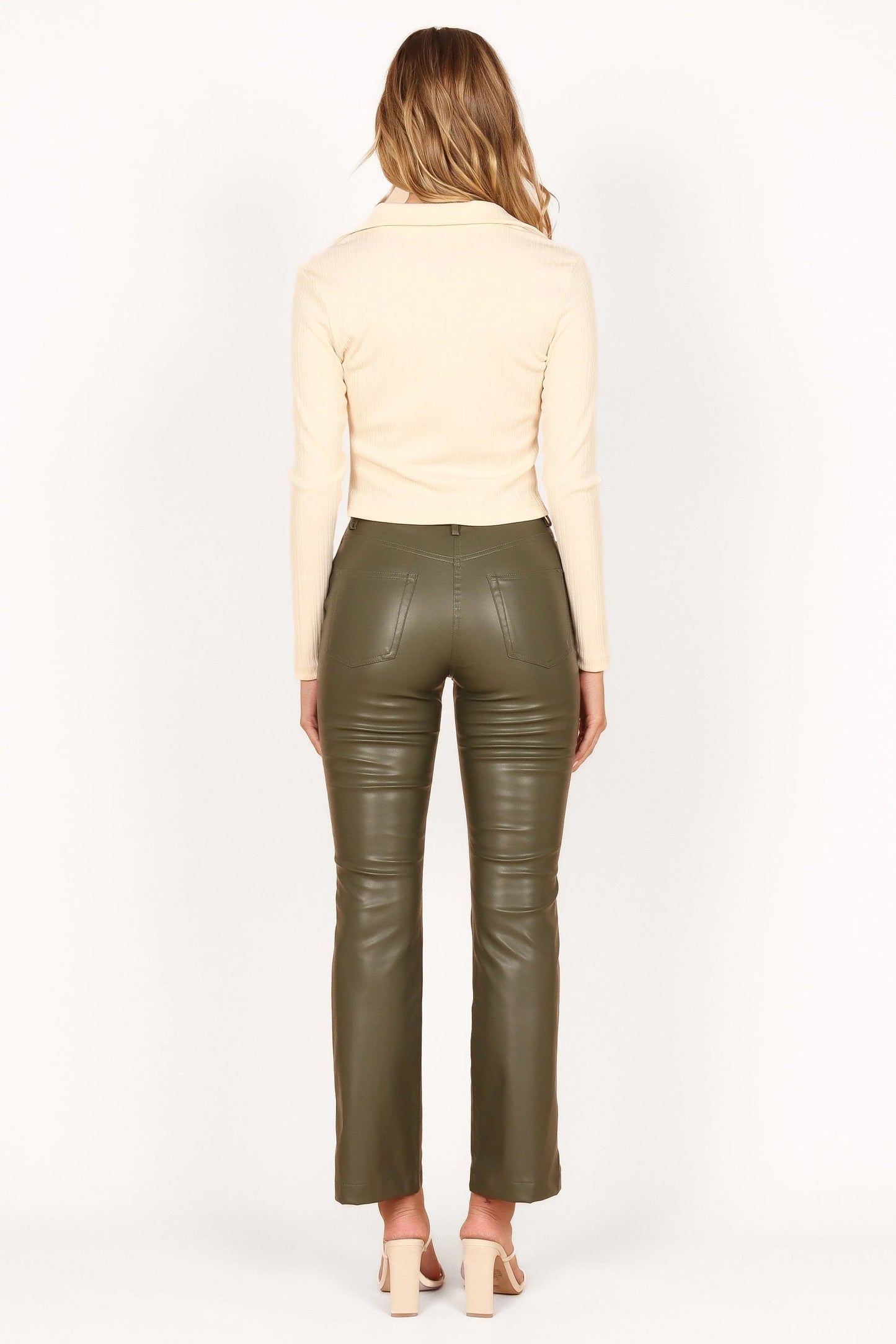 High-Waist Faux Leather Pants