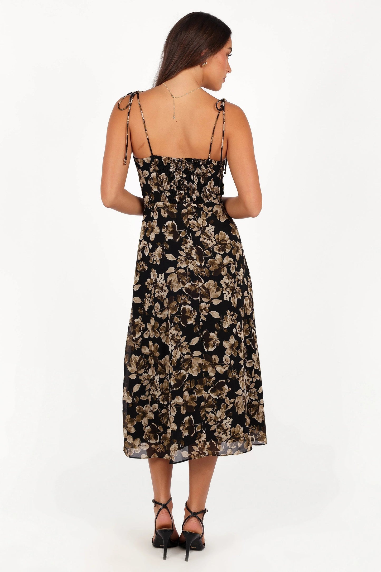 Sweetheart Tie-Strap Midi Dress