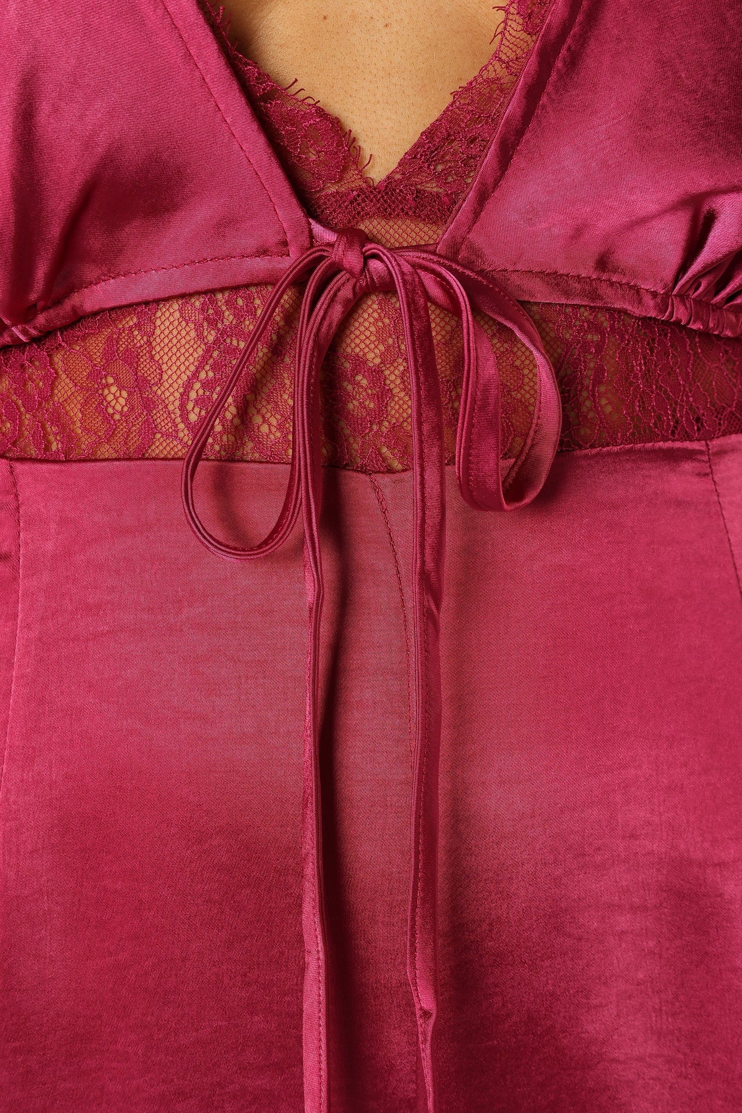 Tie-Detail Satin Jumpsuit