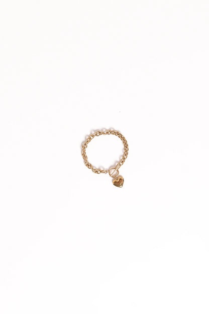 Arabella T-Bar Link Bracelet with Heart Charm