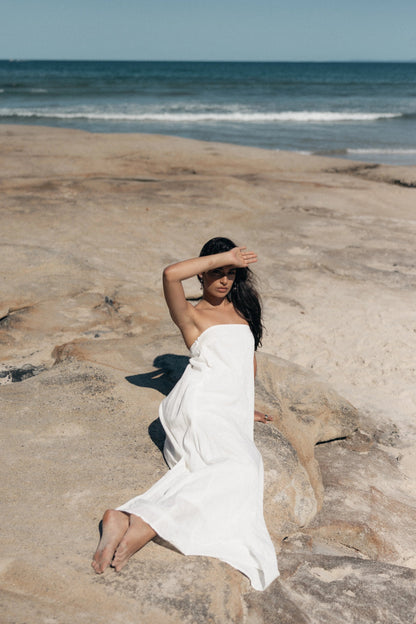 Ciao Bow Strapless Maxi Dress