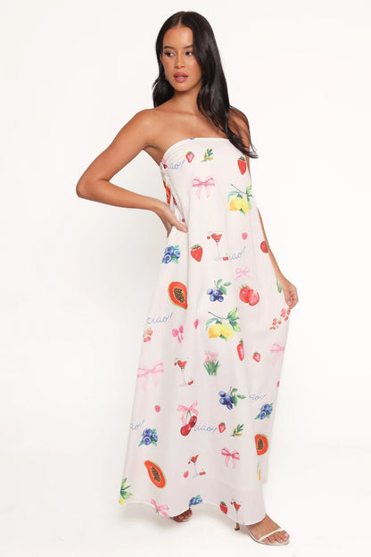 Ciao Bow Strapless Maxi Dress