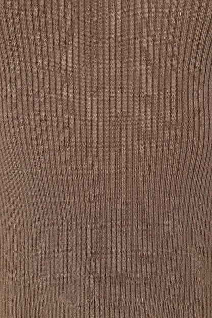 Cut-Out Ribbed Knit Top