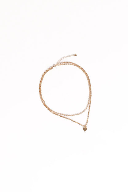 Layered Heart-Pendant Gold Necklace