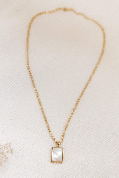 Minimalist Rectangle Pendant Necklace