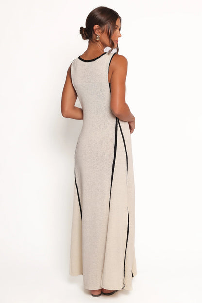 Removable Cami V-Neck Midi Dress